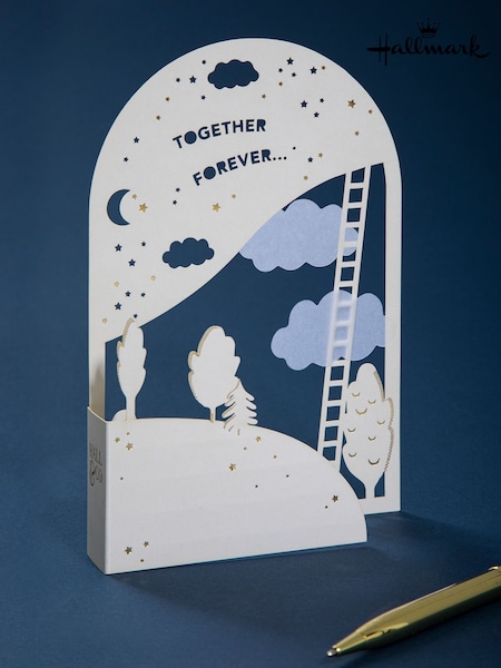 Hallmark White Gold Premium 3D 'Together Forever' Card - Paper Fables (W31771) | £7.50