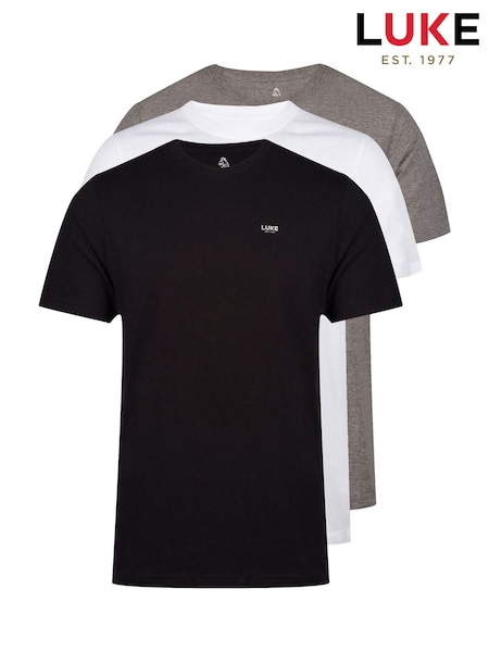 Luke 1977 Magic 100% Cotton Black T-Shirts 3 Pack (W31781) | £35