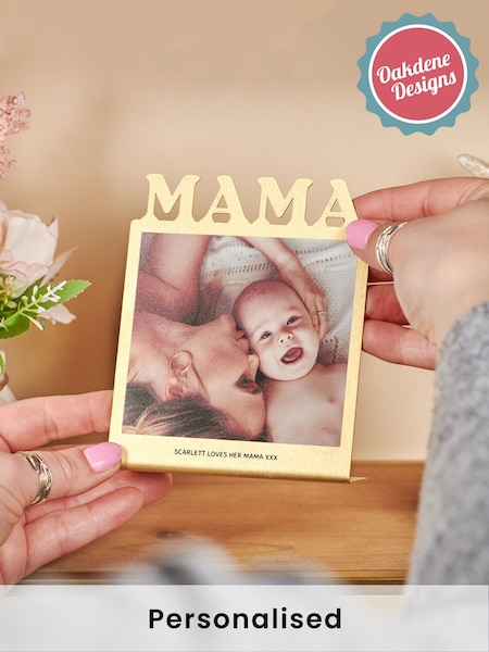 Personalised Brass Mama Photo Print by Oakdene (W31921) | £30