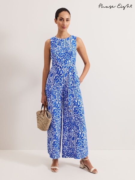 Phase Eight Blue Marta Jumpsuit (W31933) | £110
