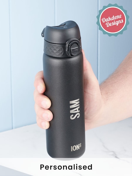 Personalised Black ION8 Steel Bottle by Oakdene (W32064) | £20