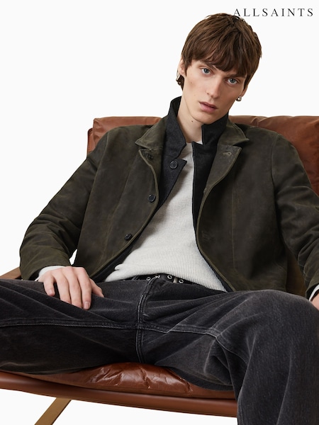 AllSaints Green Survey Lthr Blazer (W32104) | £439