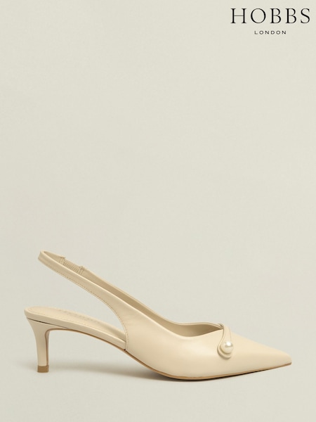 Hobbs White Serena Slingback Sandals (W32178) | £139