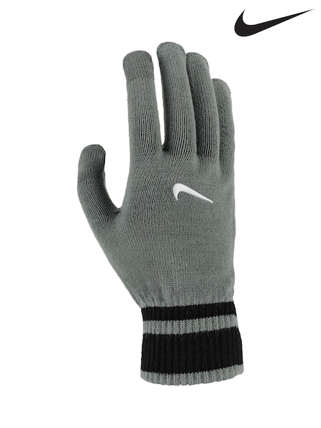 Nike Grey Youth Knit Tech and Grip Graphic Print Gloves (W32286) | £17