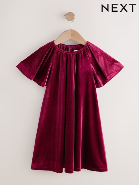 Red Velvet Dress (3-16yrs) (W32314) | £15 - £21