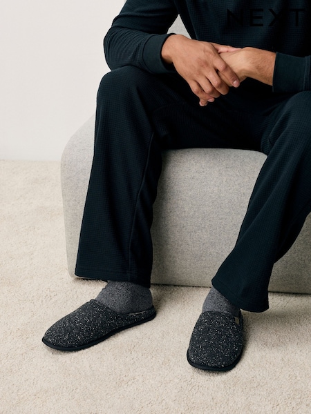 Grey Neppy Mule Slippers (W32327) | £18