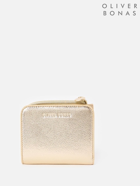 Oliver Bonas Gold Diza Gold Metallic Purse (W32428) | £26