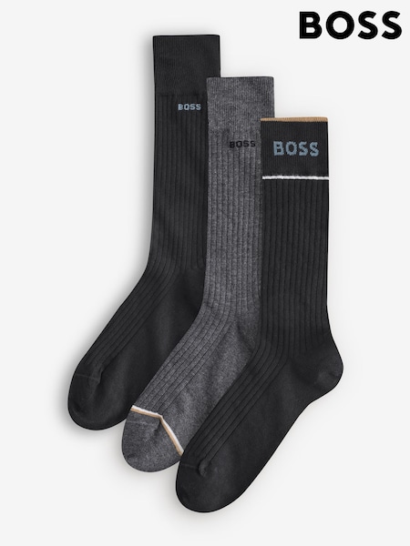 BOSS Black/Grey Socks (W32482) | £28