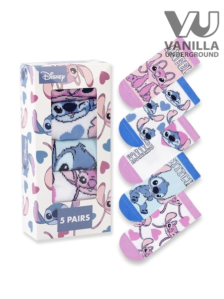 Vanilla Underground Multi Disney Girls Calf Socks Set of 5 (W32516) | £14