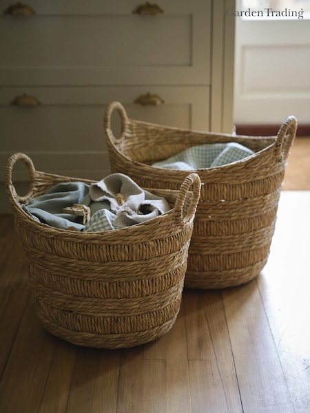 Garden Trading Set of 2 Natural Bilberry Woven Boat Basket (W32649) | £100