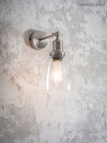 Garden Trading Satin Nickle Hoxton Dome Wall Light (W32658) | £65