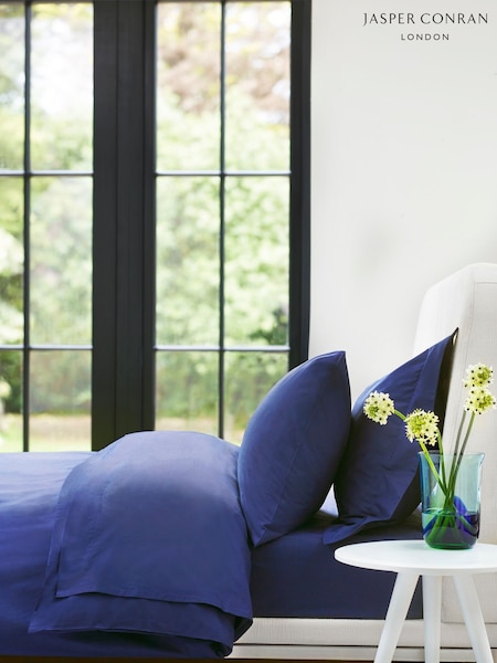 Jasper Conran London Royal Blue 300 TC Percale 100% Cotton Std Pillowcase Pair (W32705) | £25
