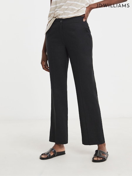 JD Williams Black Straight Leg Mix Trousers (W32724) | £40