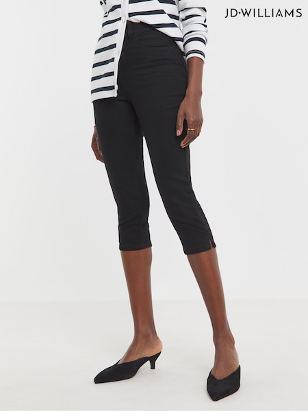 JD Williams Black Denim Capri Jeans (W32735) | £26