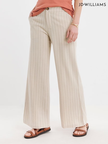 JD Williams Natural Rami Wide Leg Trousers (W32741) | £40