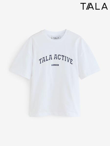 TALA White Branded Graphic Print T-Shirt (W32761) | £28