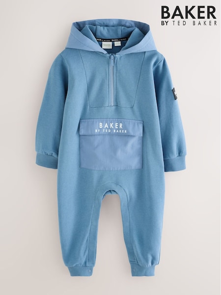 Baker by Ted Baker Blue Hooded Romper (W32792) | £32 - £35