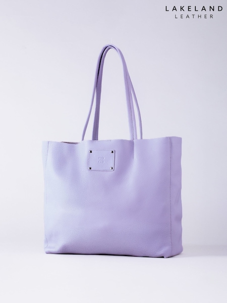 Lakeland Leather Purple Tarn Leather Bucket Bag (W32846) | £70