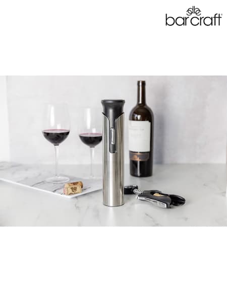 Barcraft Silver Automatic Electric Corkscrew Wine Bottle Opener (W32884) | £30