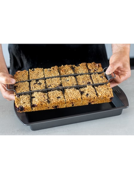 Chicago Metallic Grey Steel Loose Base Brownie Tin with Dividers (W32885) | £33