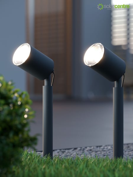 SolarCentre Dual Warm White Apollo Dual Anthracite Solar Spotlight (W32982) | £49