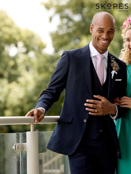Skopes Dark Navy Blue Tailored Harcourt Suit Jacket (W33016) | £104
