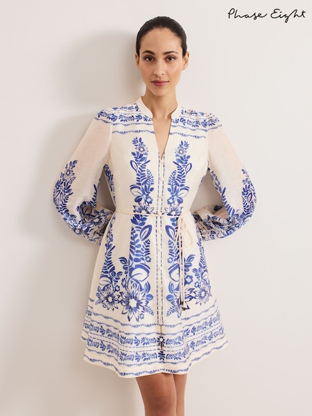 Phase Eight White Pia Floral Print Dress (W33075) | £139