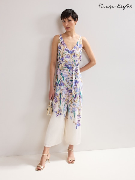 Phase Eight Blue Ethel Jumpsuit (W33076) | £169