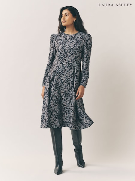Laura Ashley Black Lloyd Long Sleeve Lloyd Dress (W33083) | £36