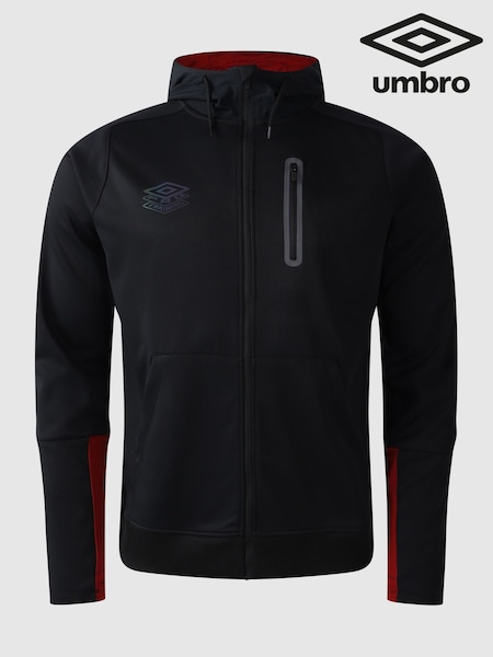 Umbro Black Pro Training FZ Hoodie (W33112) | £33