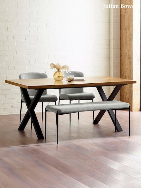 Julian Bowen Grey Leonie Bench (W33137) | £210