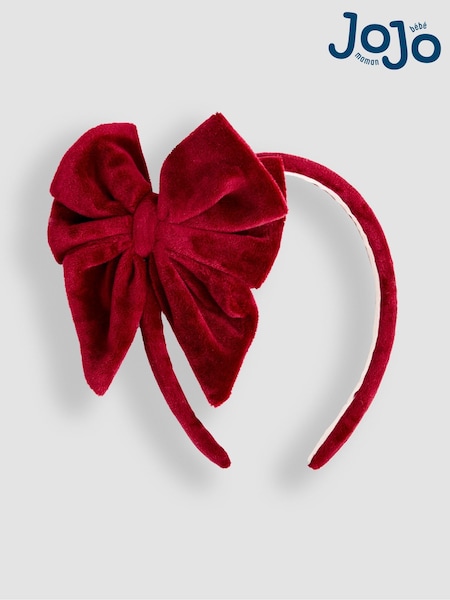 JoJo Maman Bébé Red Tartan Ruffle Headband (W33202) | £6.50