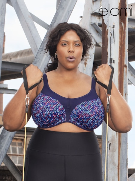 Elomi Blue Energise Underwire Sports Bra (W33206) | £0