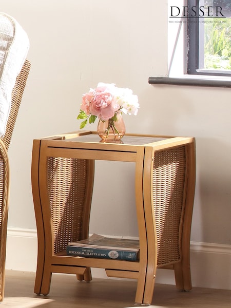 Desser Light Oak Paris Rattan Side Table (W33238) | £195