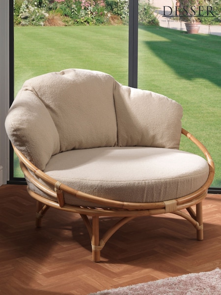Desser Natural Snug Rattan Chair (W33239) | £390
