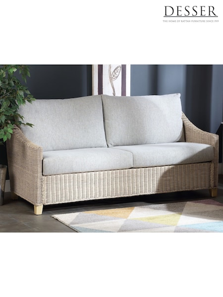 Desser Natural Dijon Rattan 3 Seater Sofa (W33241) | £940