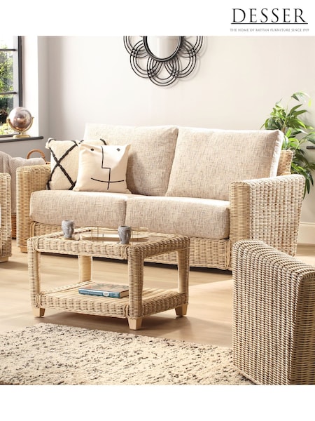 Desser 5 Piece Natural Burford Rattan Scatters Sofa Set (W33257) | £2,600