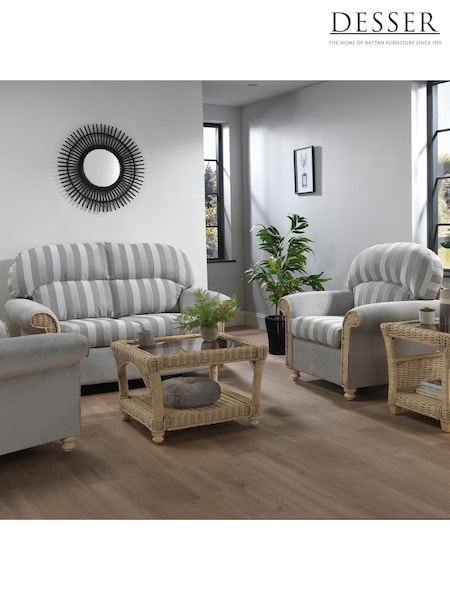 Desser 5 Piece Natural Samford Traditional Back Rattan Sofa Set (W33269) | £2,600