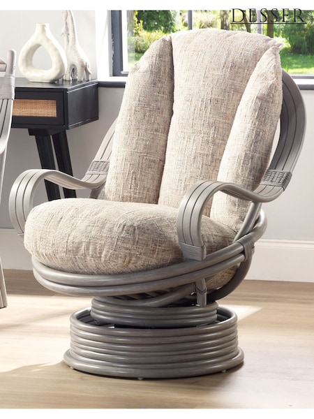 Desser Grey Madrid Rattan Rocker Chair (W33272) | £555