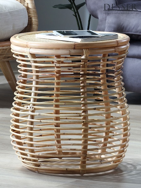 Desser Natural Royal Rattan Side Table (W33280) | £190