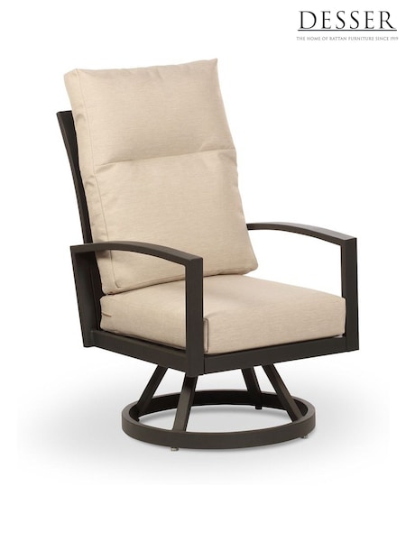 Desser Grey Bari Garden Swivel Chair (W33291) | £630