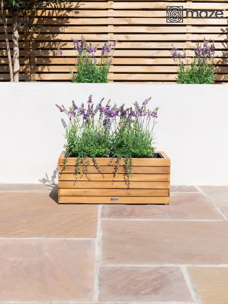 Maze Natural Small Bali Garden Planter (W33327) | £73.85