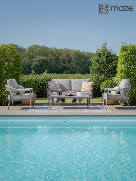 Maze Cool Linen Garden 2 Seater Sofa Set (W33337) | £962