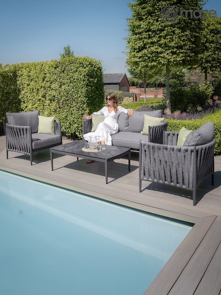 Maze Charcoal Milan Garden 2 Seater Sofa Set (W33339) | £1,556