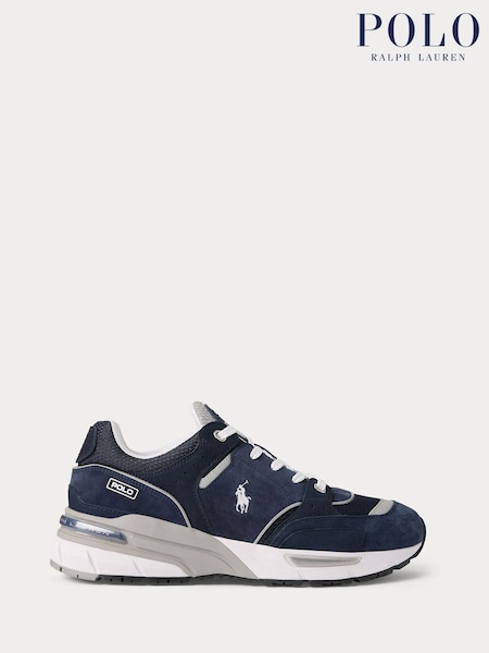 Polo Ralph Lauren Navy Trackster 250 Sports Trainers (W33365) | £165