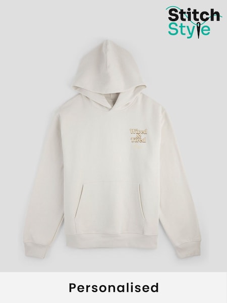 Personalised Mens Heavy Weight Coffee Break Hoodie by Stitch Style (W33388) | £45