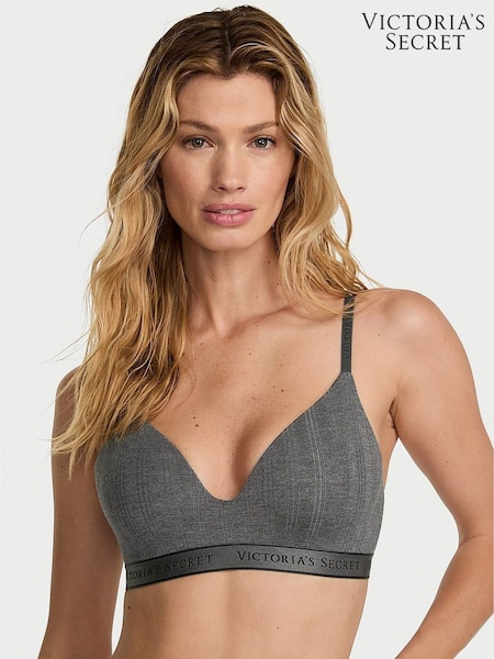 Victoria's Secret Heather Anthracite Grey Non Wired Lightly Lined Bra (W33450) | £39