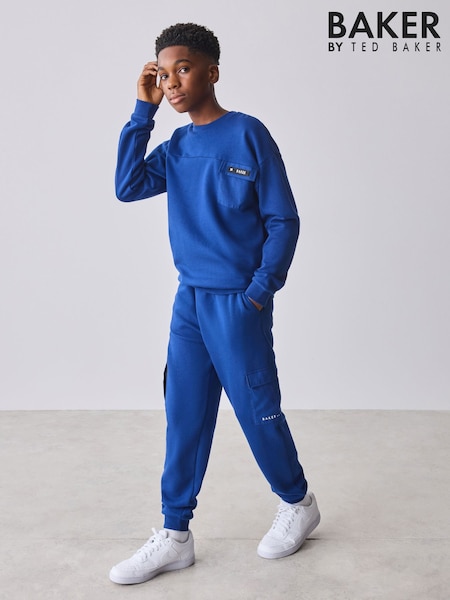 Baker by Ted Baker Cobalt Blue Oversized Sweatshirt and Joggers Set (W33626) | £35 - £40