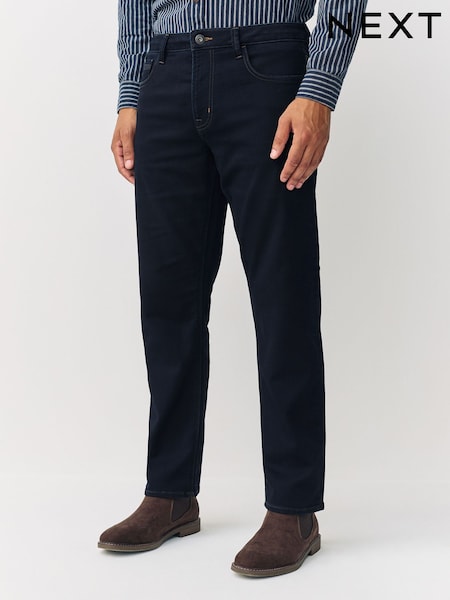 Blue Indigo Rinse Straight Fit Comfort Stretch Jeans (W33693) | £35