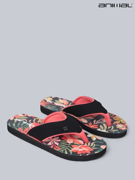 Animal Light Orange Womens Swish Flip Flops (W33796) | £29